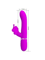 Vibratore Multifunzione Rabbit 4 In 1 Farfalla Fucsia - PRETTY LOVE FLIRTATION - Vibratori Rabbit | erosidea.com