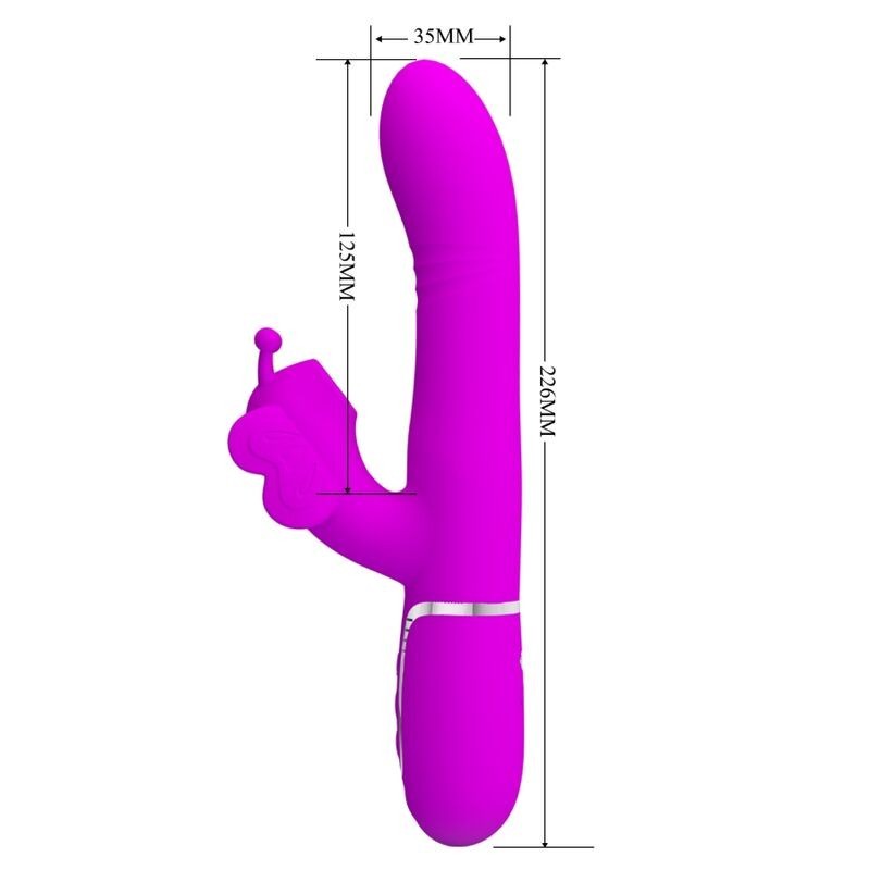 Vibratore Multifunzione Rabbit 4 In 1 Farfalla Fucsia - PRETTY LOVE FLIRTATION - Vibratori Rabbit | erosidea.com
