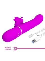 Vibratore Multifunzione Rabbit 4 In 1 Farfalla Fucsia - PRETTY LOVE FLIRTATION - Vibratori Rabbit | erosidea.com