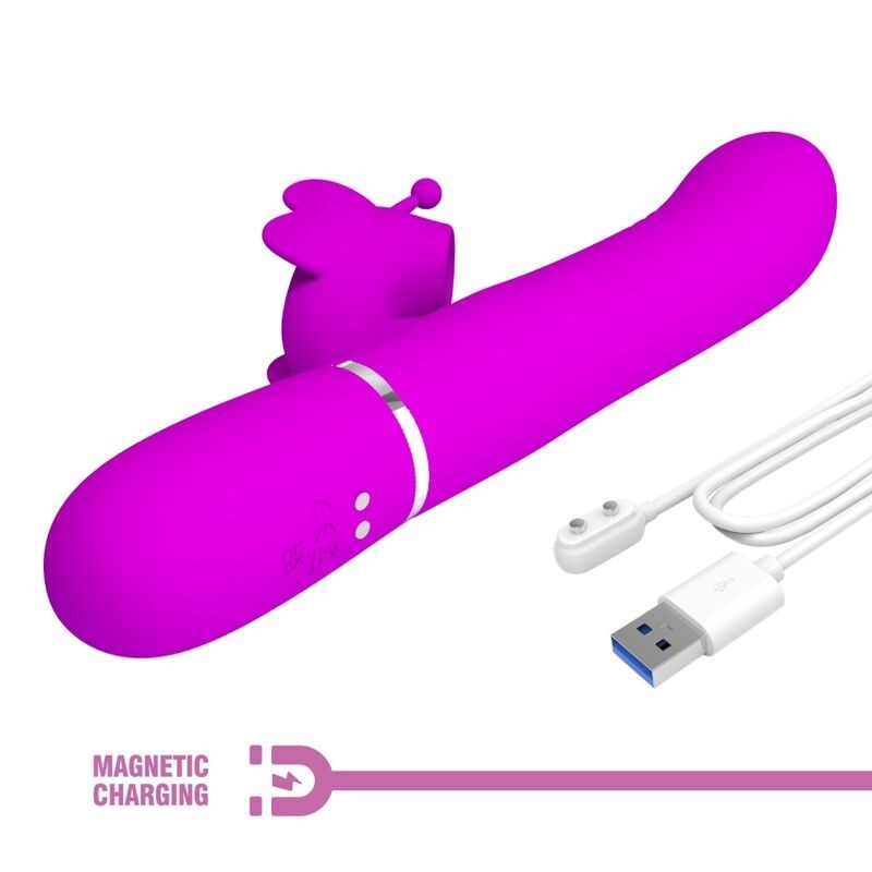 Vibratore Multifunzione Rabbit 4 In 1 Farfalla Fucsia - PRETTY LOVE FLIRTATION - Vibratori Rabbit | erosidea.com