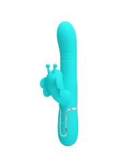 Vibratore Multifunzione Rabbit 4 In 1 Farfalla Verde Acqua - PRETTY LOVE FLIRTATION - Vibratori Rabbit | erosidea.com