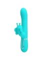 Vibratore Multifunzione Rabbit 4 In 1 Farfalla Verde Acqua - PRETTY LOVE FLIRTATION - Vibratori Rabbit | erosidea.com