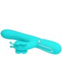 Vibratore Multifunzione Rabbit 4 In 1 Farfalla Verde Acqua - PRETTY LOVE FLIRTATION - Vibratori Rabbit | erosidea.com