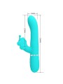 Vibratore Multifunzione Rabbit 4 In 1 Farfalla Verde Acqua - PRETTY LOVE FLIRTATION - Vibratori Rabbit | erosidea.com