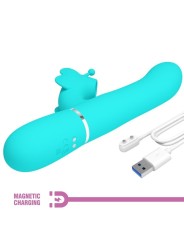 Vibratore Multifunzione Rabbit 4 In 1 Farfalla Verde Acqua - PRETTY LOVE FLIRTATION - Vibratori Rabbit | erosidea.com