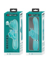Vibratore Multifunzione Rabbit 4 In 1 Farfalla Verde Acqua - PRETTY LOVE FLIRTATION - Vibratori Rabbit | erosidea.com