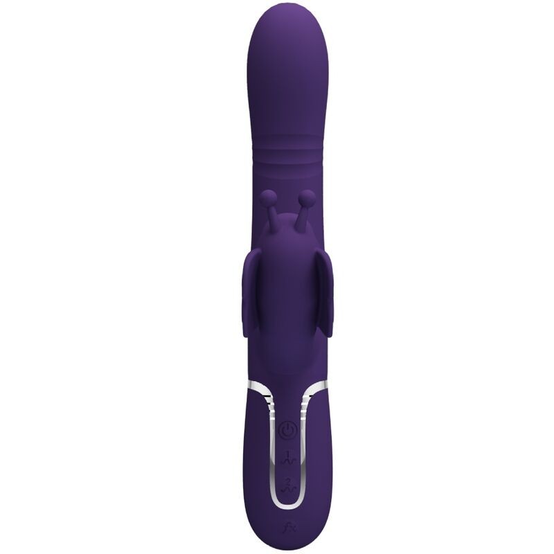 Pretty Love - Vibratore Multifunzione Rabbit 4 In 1 Farfalla Viola - PRETTY LOVE FLIRTATION - Vibratori Rabbit | erosidea.com