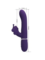 Pretty Love - Vibratore Multifunzione Rabbit 4 In 1 Farfalla Viola - PRETTY LOVE FLIRTATION - Vibratori Rabbit | erosidea.com