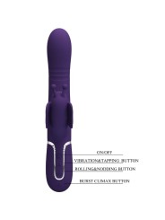 Pretty Love - Vibratore Multifunzione Rabbit 4 In 1 Farfalla Viola - PRETTY LOVE FLIRTATION - Vibratori Rabbit | erosidea.com
