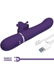 Pretty Love - Vibratore Multifunzione Rabbit 4 In 1 Farfalla Viola - PRETTY LOVE FLIRTATION - Vibratori Rabbit | erosidea.com