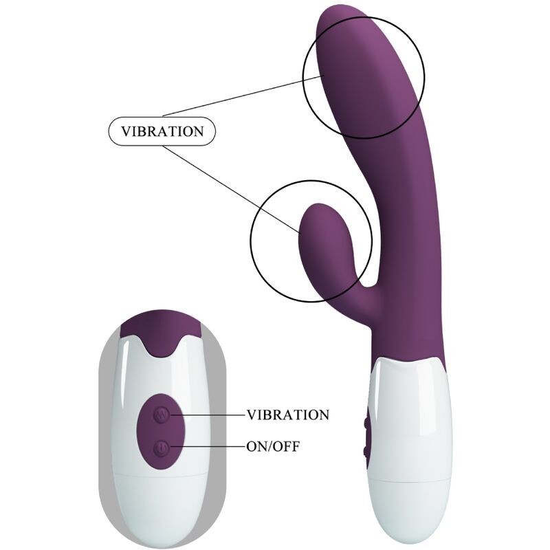 Pretty Love - Alvis Vibratore Rabbit E Punto G Viola - PRETTY LOVE FLIRTATION - Vibratori Rabbit | erosidea.com