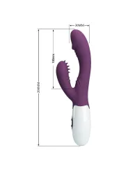 Vibratore Andre Rabbit E Stimolatore Punto G Viola - PRETTY LOVE FLIRTATION - Vibratori Rabbit | erosidea.com
