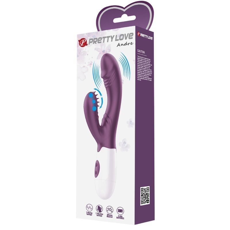 Vibratore Andre Rabbit E Stimolatore Punto G Viola - PRETTY LOVE FLIRTATION - Vibratori Rabbit | erosidea.com