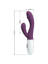 Vibratore Butterfly Kiss Rabbit E Stimolatore Punto G Viola - PRETTY LOVE FLIRTATION - Vibratori Rabbit | erosidea.com