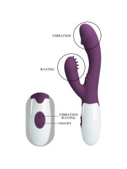 Vibratore Butterfly Kiss Rabbit E Stimolatore Punto G Viola - PRETTY LOVE FLIRTATION - Vibratori Rabbit | erosidea.com