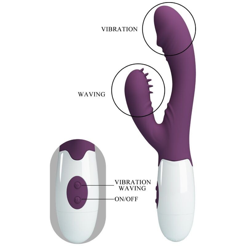 Vibratore Butterfly Kiss Rabbit E Stimolatore Punto G Viola - PRETTY LOVE FLIRTATION - Vibratori Rabbit | erosidea.com