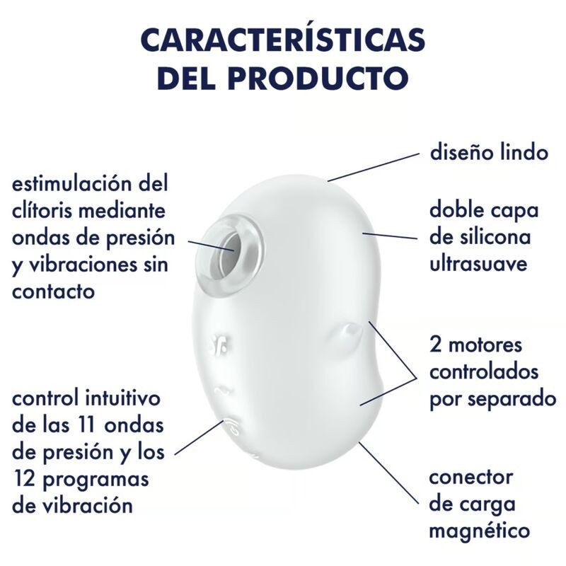 Vibratore Cutie Ghost Lay-On Bianco - SATISFYER LAYONS - Vibratori | erosidea.com