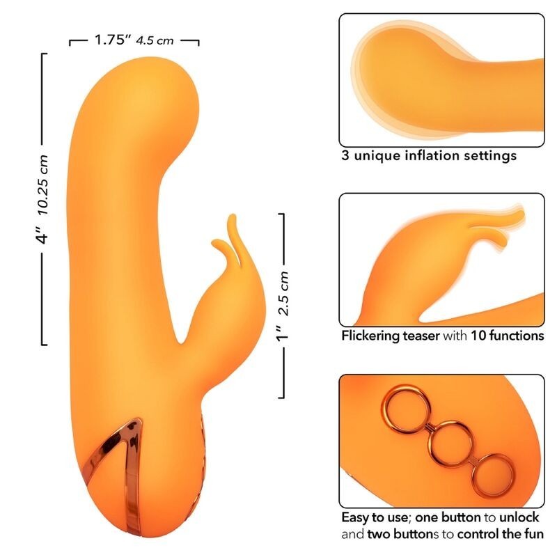 Vibratore Calexotics Montecito Muse Rabbit Orange By California Dreaming - CALEXOTICS - Vibratori Rabbit | erosidea.com