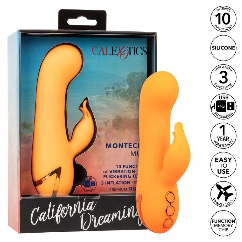 Vibratore Calexotics Montecito Muse Rabbit Orange By California Dreaming - CALEXOTICS - Vibratori Rabbit | erosidea.com