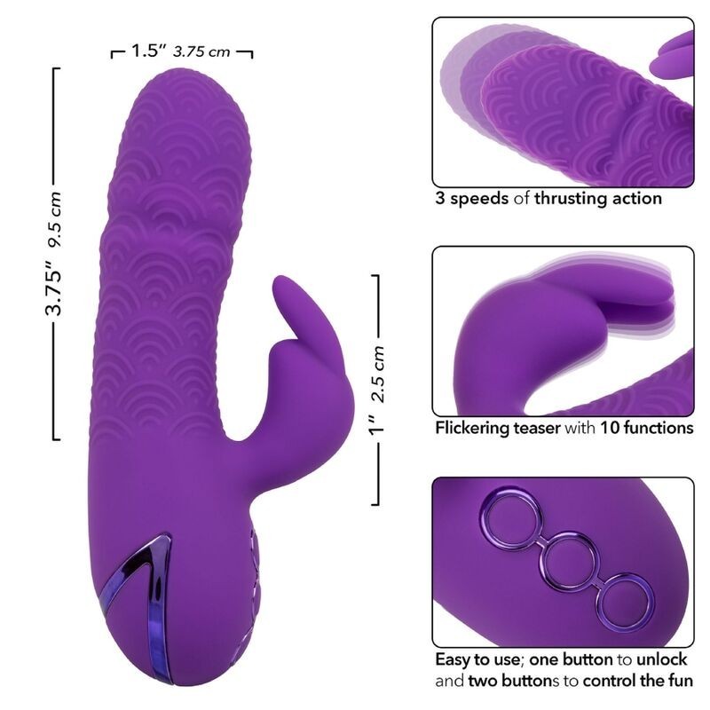 Vibratore Calexotics Manhattan Beach Marvel Rabbit Viola Di California Dreaming - CALEXOTICS - Vibratori Rabbit | erosidea.com