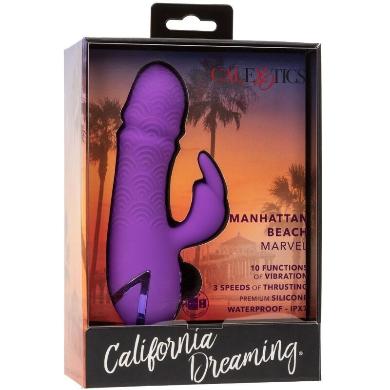 Vibratore Calexotics Manhattan Beach Marvel Rabbit Viola Di California Dreaming - CALEXOTICS - Vibratori Rabbit | erosidea.com