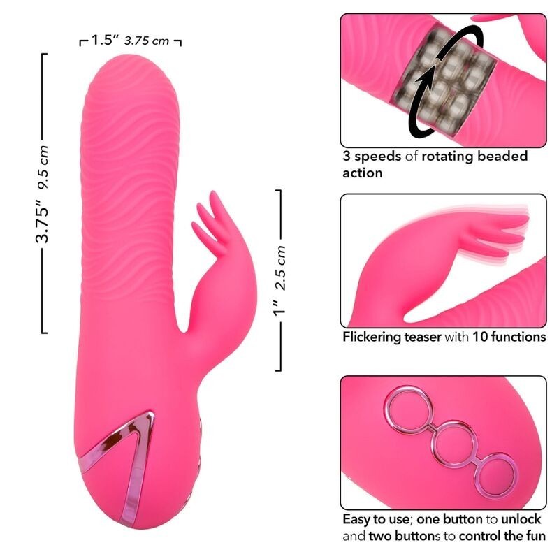 Vibratore Calexotics Sacramento Sweetie Rabbit Pink By California Dreaming - CALEXOTICS - Vibratori Rabbit | erosidea.com