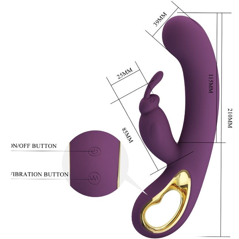 Vibratore Liam Rabbit E Stimolatore Del Punto G Viola - PRETTY LOVE FLIRTATION - Vibratori Rabbit | erosidea.com