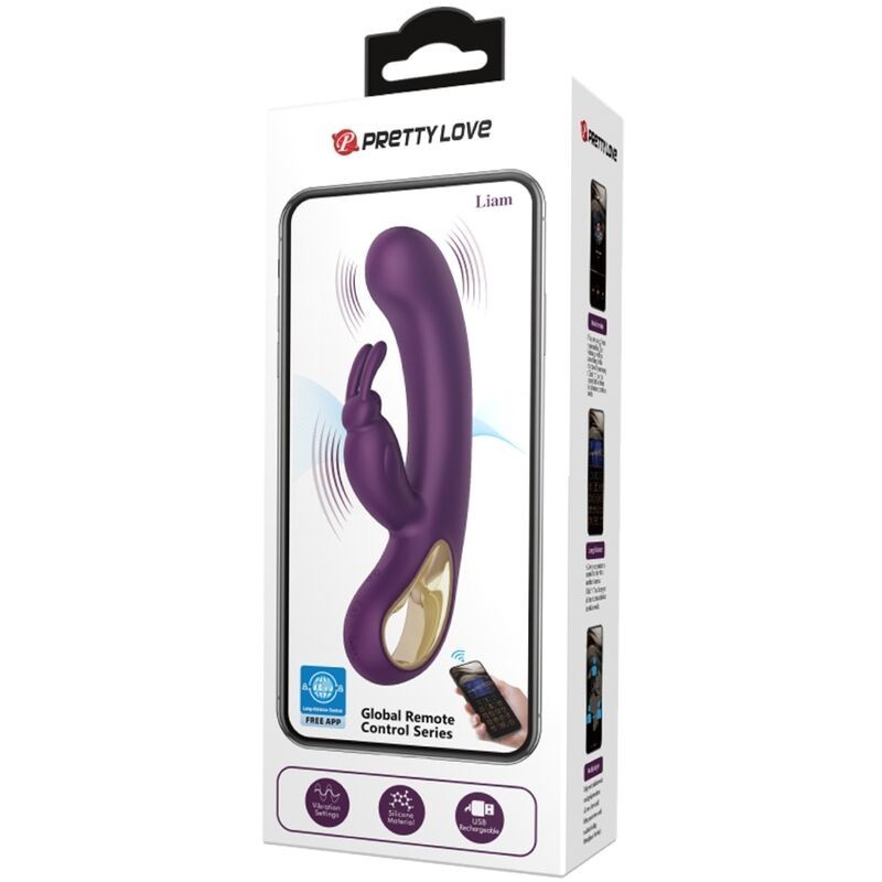 Vibratore Liam Rabbit E Stimolatore Del Punto G Viola - PRETTY LOVE FLIRTATION - Vibratori Rabbit | erosidea.com