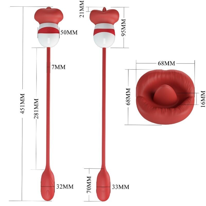 Masturbatore Aliyah Bocca Rosso - PRETTY LOVE - Stimolatori | erosidea.com