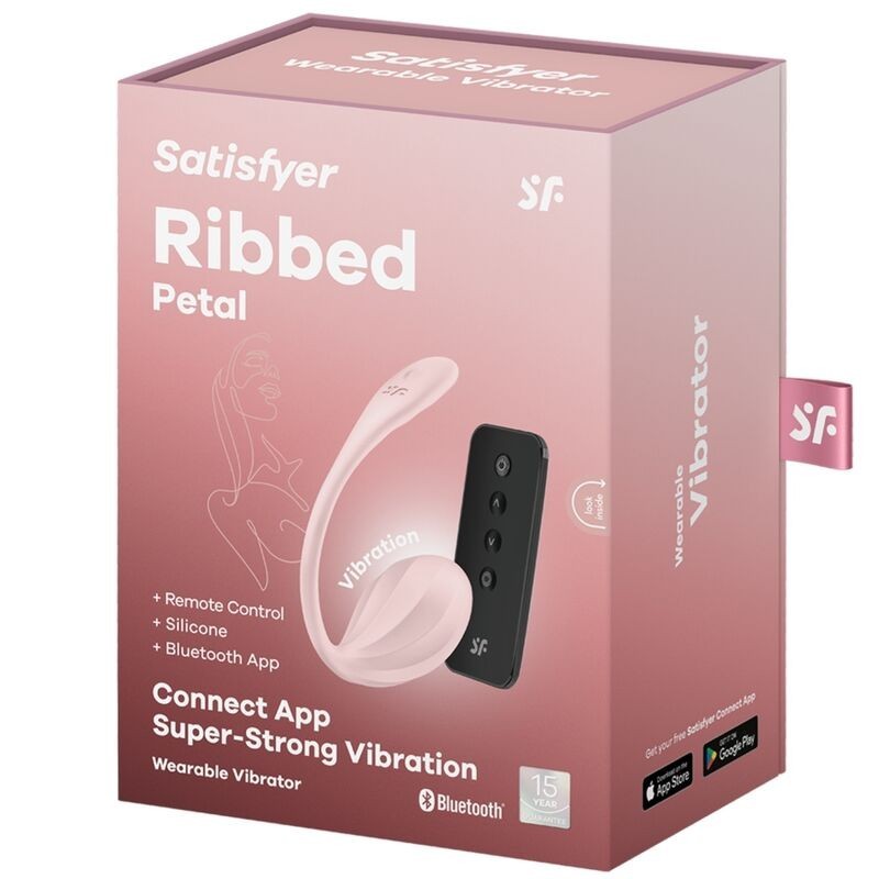 Satisfyer - Ribbed Petal Stimolatore Con Telecomando G Point Rose App Free - SATISFYER PARTNER - Stimolatori | erosidea.com