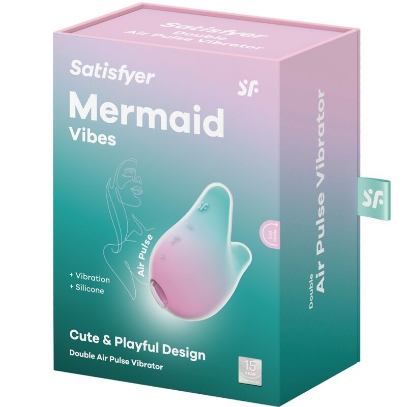 Vibratore Mermaid Vibes Stimolatore E Menta E Rosa - SATISFYER AIR PULSE - Vibratori | erosidea.com