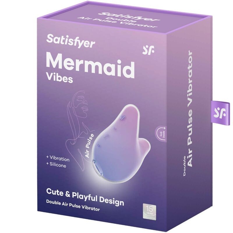 Vibratore Mermaid Vibes Stimolatore E Viola E Rosa - SATISFYER AIR PULSE - Vibratori | erosidea.com