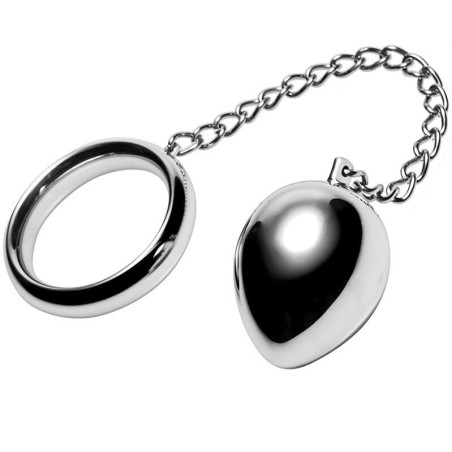 Metal Hard - Anello Cock 40Mm + Catena Con Sfera In Metallo - METAL HARD - Costrittivi | erosidea.com