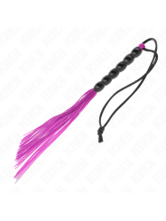 Kink - Mini Frusta In Silicone Con 6 Perline Viola 26 Cm - KINK IMPACT & TOUCH - Fruste e Sculacciatori | erosidea.com