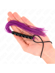 Kink - Mini Frusta In Silicone Con 6 Perline Viola 26 Cm - KINK IMPACT & TOUCH - Fruste e Sculacciatori | erosidea.com