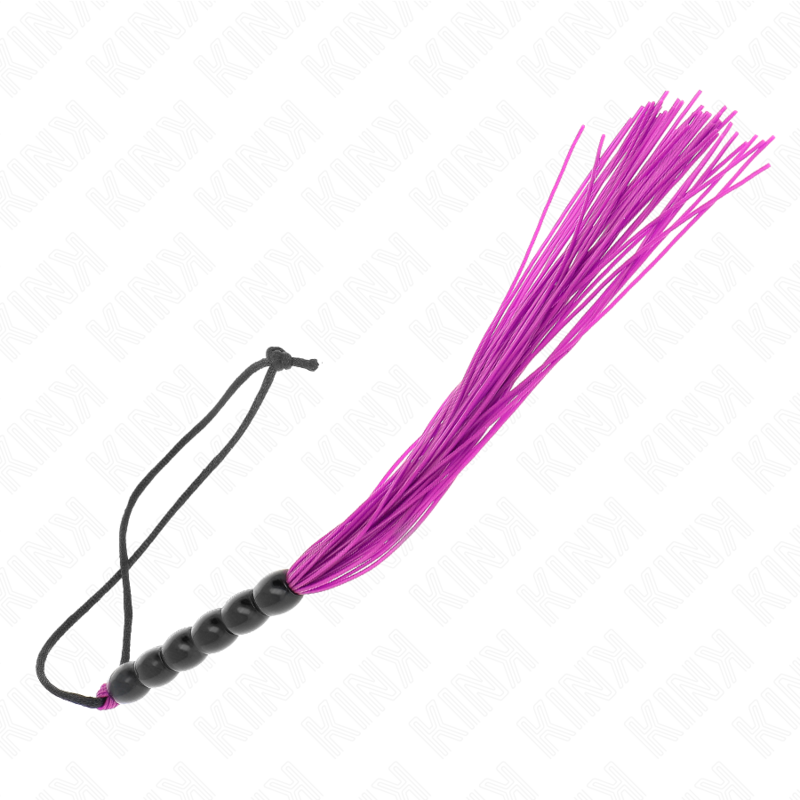 Kink - Mini Frusta In Silicone Con 6 Perline Viola 26 Cm - KINK IMPACT & TOUCH - Fruste e Sculacciatori | erosidea.com