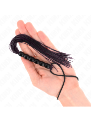 Kink - Mini Frusta In Silicone Con 6 Perline Nere 26 Cm - KINK IMPACT & TOUCH - Fruste e Sculacciatori | erosidea.com