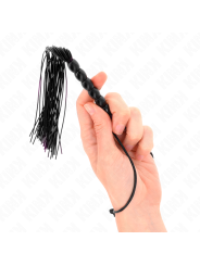 Kink - Mini Frusta In Silicone Con 6 Perline Nere 26 Cm - KINK IMPACT & TOUCH - Fruste e Sculacciatori | erosidea.com