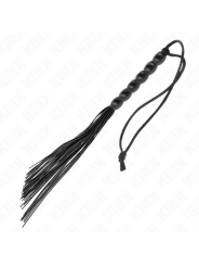 Kink - Mini Frusta In Silicone Con 6 Perline Nere 26 Cm - KINK IMPACT & TOUCH - Fruste e Sculacciatori | erosidea.com
