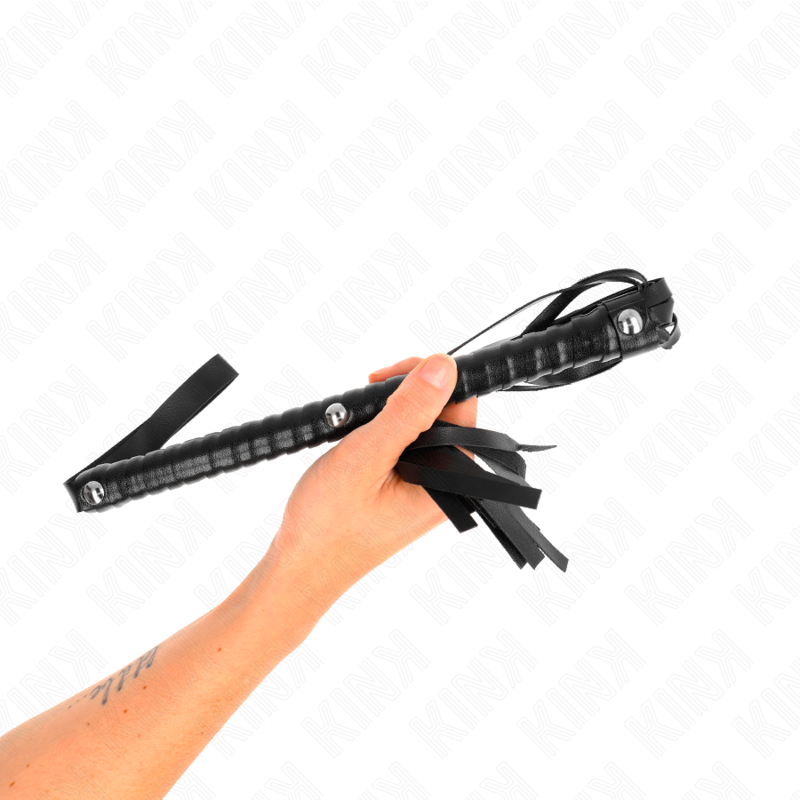 Kink - Frusta Con Manico Nero Strutturato 485 Cm - KINK IMPACT & TOUCH - Fruste e Sculacciatori | erosidea.com