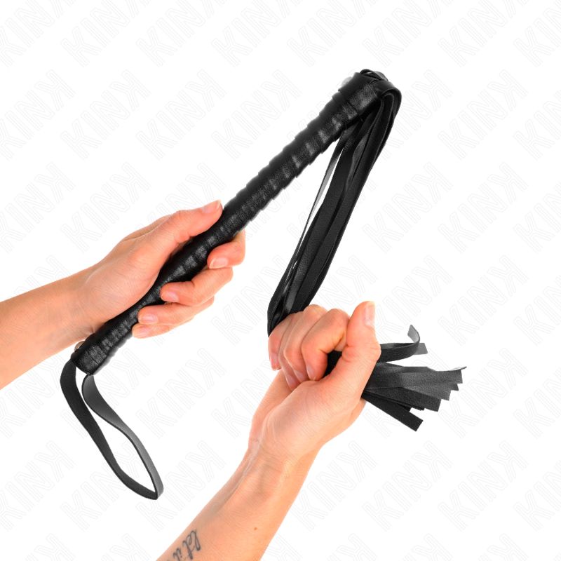 Kink - Frusta Con Manico Nero Strutturato 485 Cm - KINK IMPACT & TOUCH - Fruste e Sculacciatori | erosidea.com