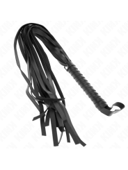 Kink - Frusta Negro Manico Corto Coda Lunga 70 Cm - KINK IMPACT & TOUCH - Fruste e Sculacciatori | erosidea.com