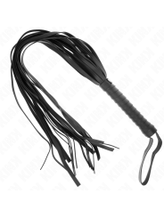 Kink - Frusta Negro Manico Corto Coda Lunga 70 Cm - KINK IMPACT & TOUCH - Fruste e Sculacciatori | erosidea.com
