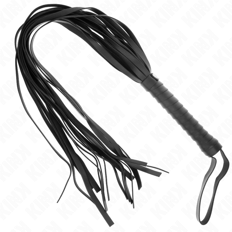 Kink - Frusta Negro Manico Corto Coda Lunga 70 Cm - KINK IMPACT & TOUCH - Fruste e Sculacciatori | erosidea.com