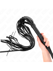 Kink - Frusta Negro Manico Corto Coda Lunga 70 Cm - KINK IMPACT & TOUCH - Fruste e Sculacciatori | erosidea.com