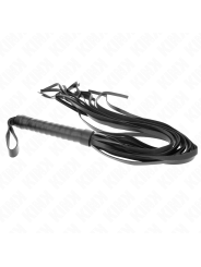 Kink - Frusta Negro Manico Corto Coda Lunga 70 Cm - KINK IMPACT & TOUCH - Fruste e Sculacciatori | erosidea.com