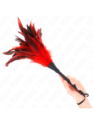 Kink - Piume Di Pollo Sollegato A Forma Di Corno Rosso 36 Cm - KINK IMPACT & TOUCH - Fruste e Sculacciatori | erosidea.com