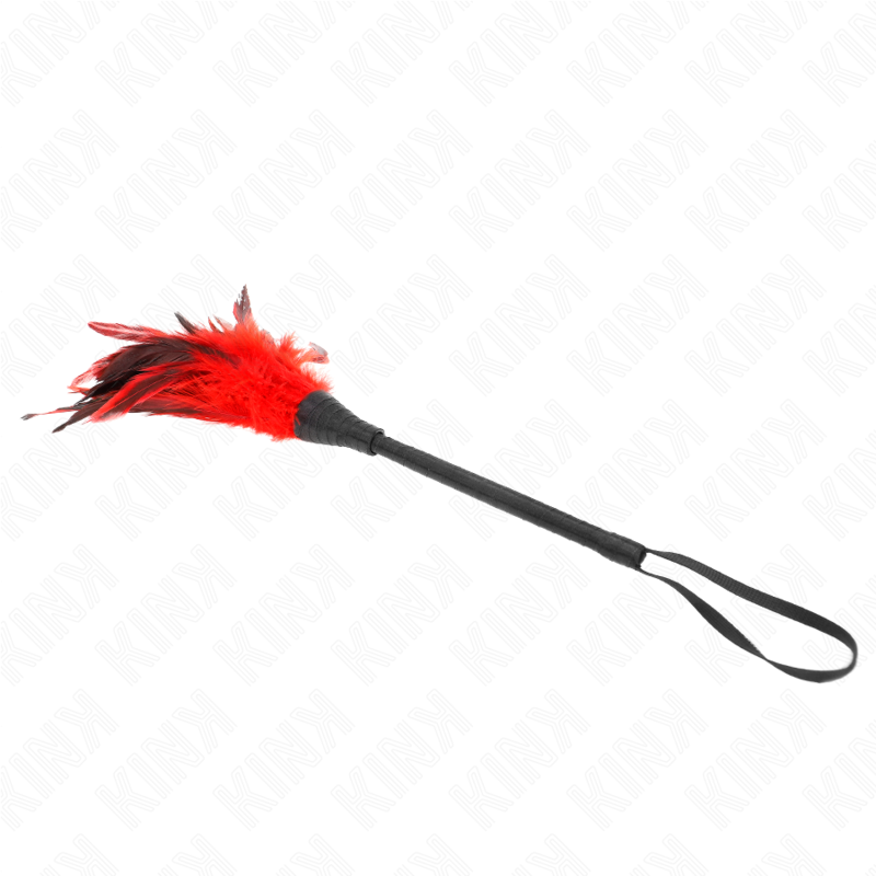 Kink - Piume Di Pollo Sollegato A Forma Di Corno Rosso 36 Cm - KINK IMPACT & TOUCH - Fruste e Sculacciatori | erosidea.com