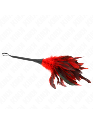 Kink - Piume Di Pollo Sollegato A Forma Di Corno Rosso 36 Cm - KINK IMPACT & TOUCH - Fruste e Sculacciatori | erosidea.com