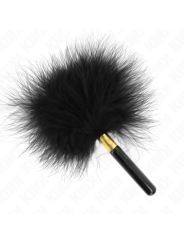 Kink - Piume Tickle In Metallo Oro Nero 18 Cm - KINK IMPACT & TOUCH - Fruste e Sculacciatori | erosidea.com